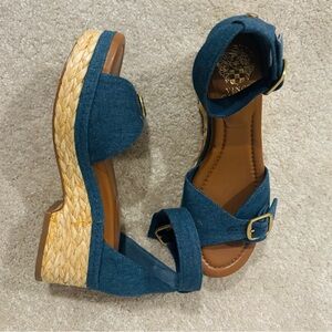Vince Camuto Denim Espadrille Wedges